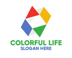 Colorful Geometric Box logo design