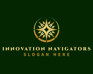 Star Compass Navigation logo design