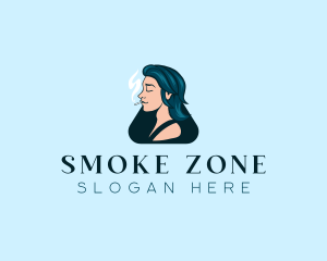 Lady Smoke Cigarette logo design