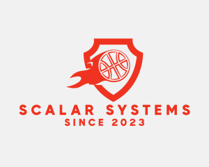 Burning Basketball Crest logo