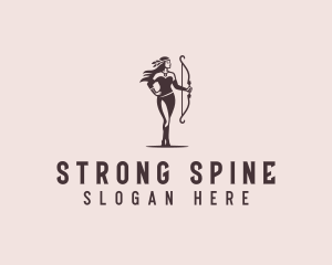 Strong Female Archer logo design