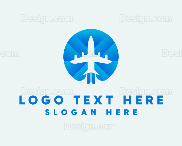 Gradient Airplane Travel Logo