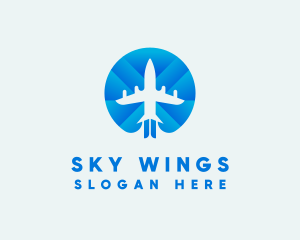 Gradient Airplane Travel logo