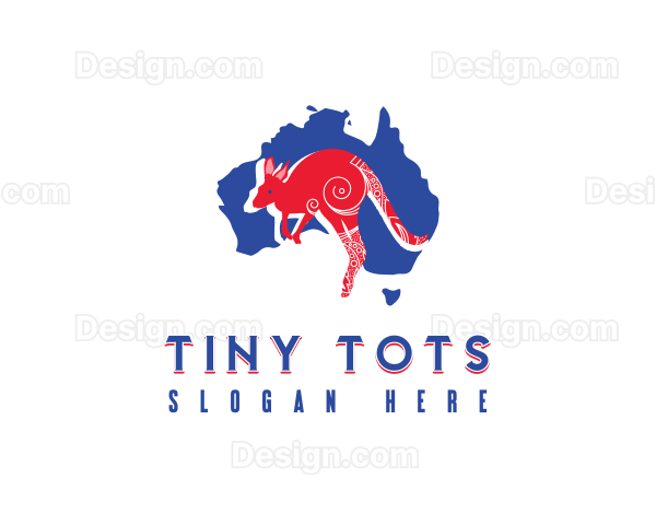 Australian Culture Kangaroo Logo