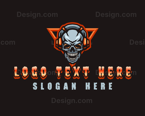 Gaming Skull Dj Logo