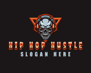 Gaming Skull Dj logo design