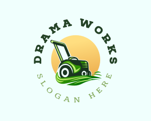 Grass Lawn Mower logo design