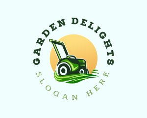 Grass Lawn Mower logo design