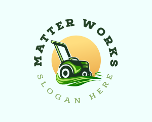 Grass Lawn Mower logo design