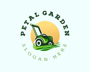 Grass Lawn Mower logo design