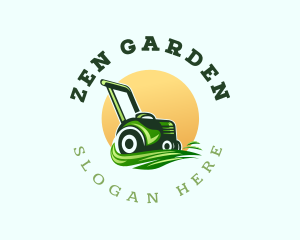 Grass Lawn Mower logo design