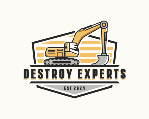 Excavator Mining Contractor logo design