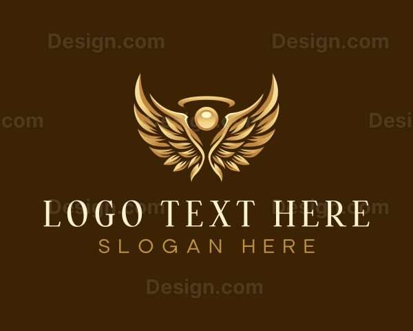 Elegant Angel Halo Logo