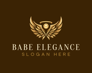 Elegant Angel Halo logo design