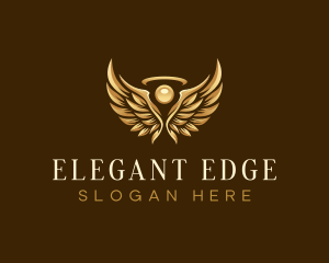 Elegant Angel Halo logo design