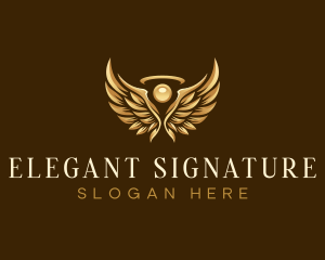 Elegant Angel Halo logo design