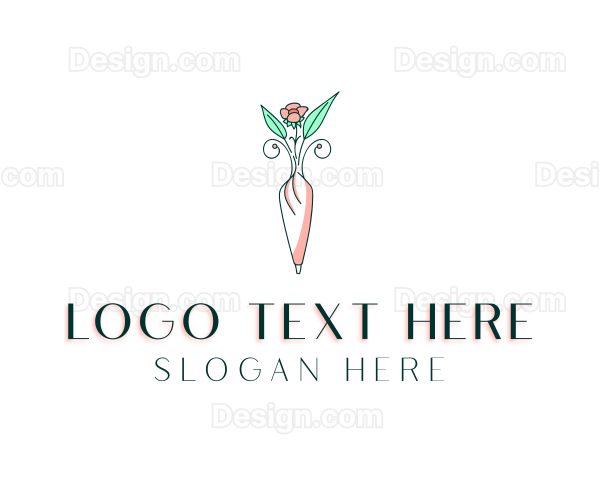 Flower Vase Icing Logo