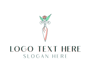 Flower Vase Icing Logo