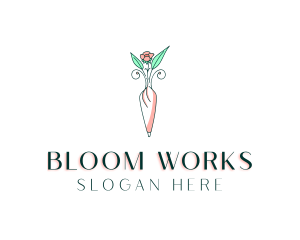 Flower Vase Icing logo design