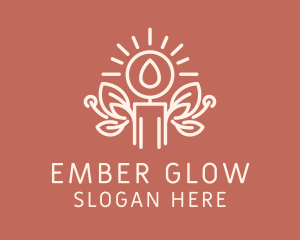 Scented Candlestick Glow logo design