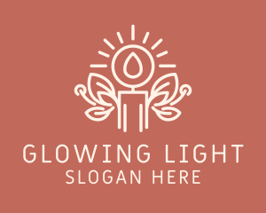 Scented Candlestick Glow logo design