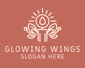 Scented Candlestick Glow logo design