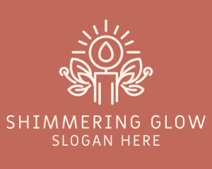 Scented Candlestick Glow logo design