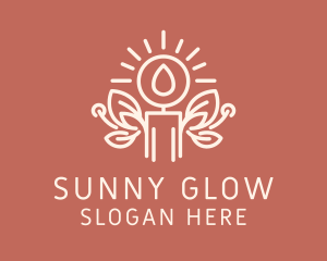 Scented Candlestick Glow logo design