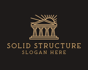 Greek Column Landmark logo design