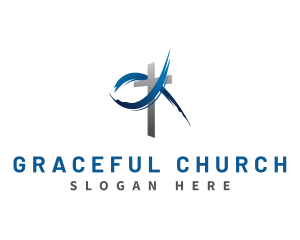 Church Religion Cross logo design