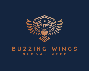 Phoenix Shield Wings logo design