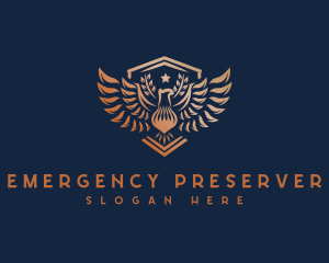 Phoenix Shield Wings logo design