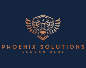 Phoenix Shield Wings logo design