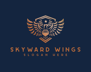 Phoenix Shield Wings logo design