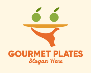 Fruit Platter Waiter  logo design