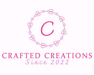 Lovely Fashion Heart Wreath logo design