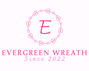 Lovely Fashion Heart Wreath logo design