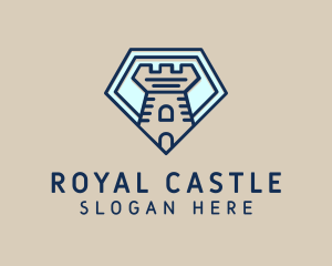 Diamond Castle Tower logo design