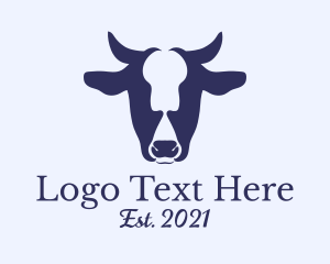 Blue Cow Head logo