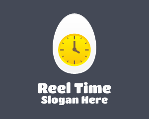 Egg Yolk Clock logo design