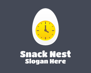 Egg Yolk Clock logo design