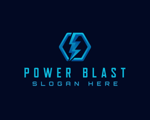 Electric Power Hexagon logo design