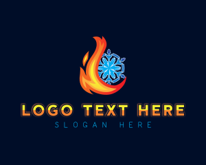 Thermal Flame Snowflake  logo