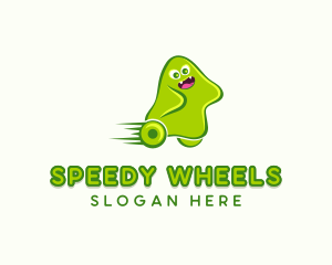 Monster Slime Wheels logo design