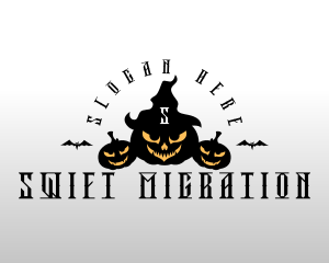 Creepy Halloween Pumpkin Logo