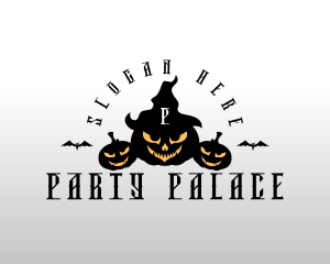 Creepy Halloween Pumpkin logo design