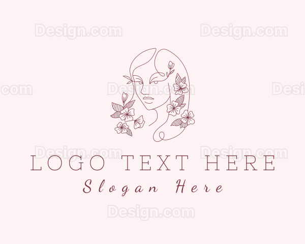 Ornamental Floral Woman Logo