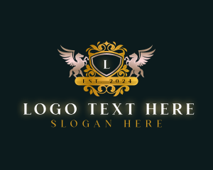 Shield - Pegasus Crest Premium logo design