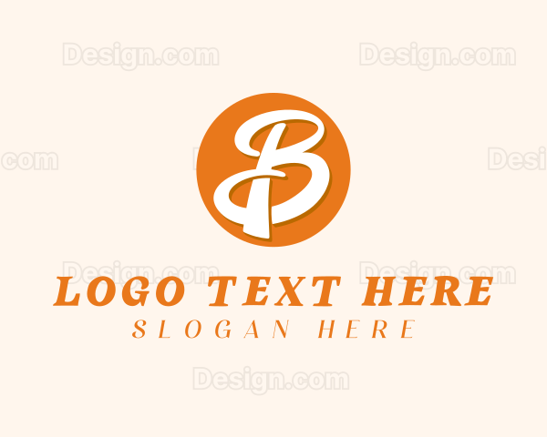 Cool Retro Letter B Logo