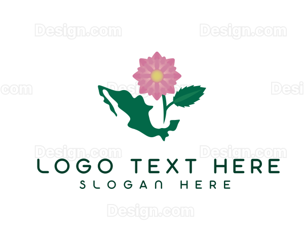 Native Mexican Dahlia Logo